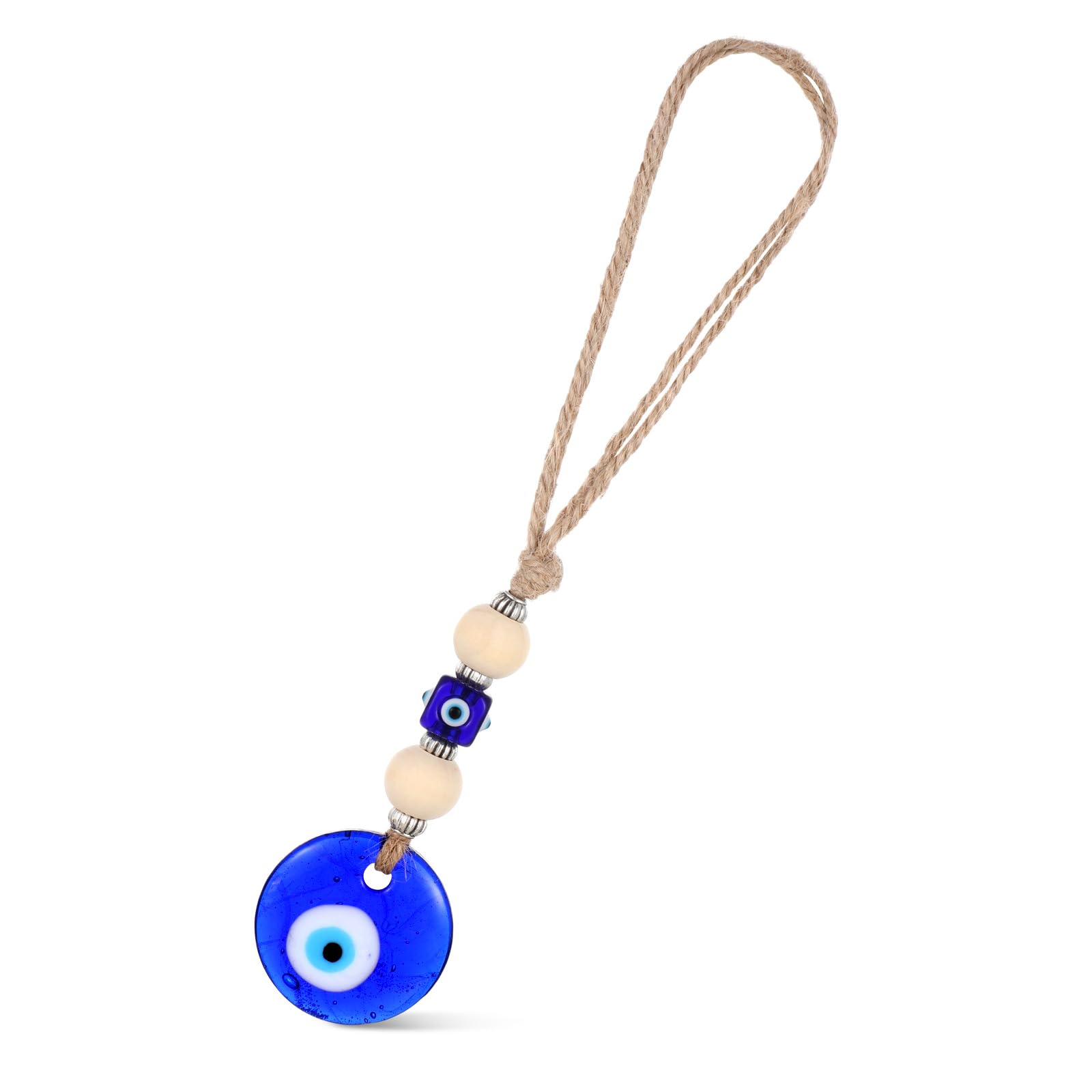 Ptwola Blaues Auge Evil Eye Amulett Wandbehang 22 cm Türkisches Böses Auto Hängedeko Ornament Dekoration Schutz Segen Charm Wohnkultur Home Anhänger für Rückspiegel Fenster Weihnachten Geschenke