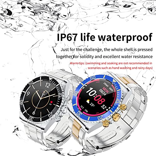 Loluka Smart Watch Bluetooth Call Sports Modes Message Reminder Smartwatch For Android Phones Ios Stainless Steel Business Watch Men #TOP5