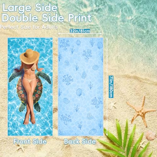 Toalla de Playa Microfibra Suave Turtle Beach Large Boho para Adultos Playa/Yoga miniatura 3
