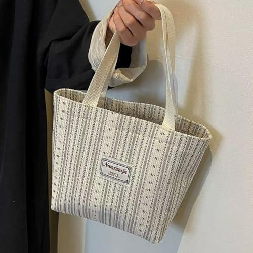 Bolso Tote rayado para mujer uso diario miniatura 3