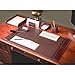 Dacasso Chocolate Brown Leather 7Piece Desk Accessory Set - Organization Essentials & Executive Decor - Luxury Leather Blotter for Office Organization