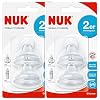 Nuk First Choice 10256442 Soft spout Made of Silicone Leak-Proof Combined with All Bottles BPA Free 6-18 Months 2 Pieces 2-Pack 2 x 2er Blister