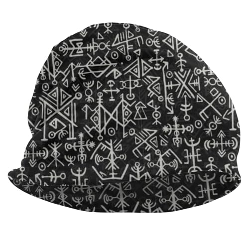 Rune viking tattoo graphic bonnet de laine souple idéal pour vos sorties vintage street