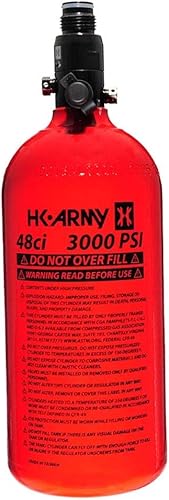 Miniatura 49 de HK Army Sistemas de aire comprimido de aluminio del tanque de Paintball de HPA - Regulador estándar Negro