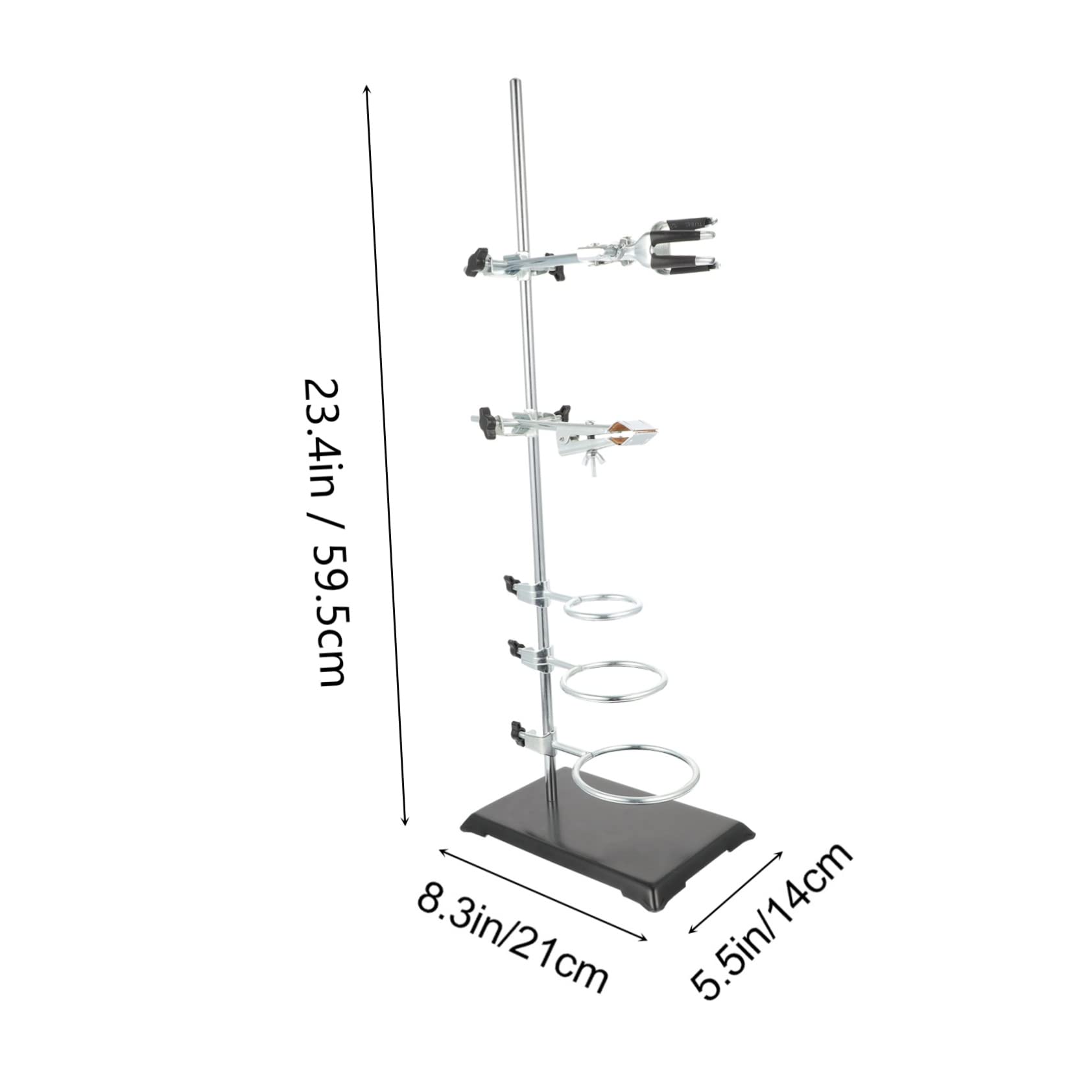 Laborstativ Satz 60cm aus Eisen, Höhenverstellbar für Chemiearbeiten