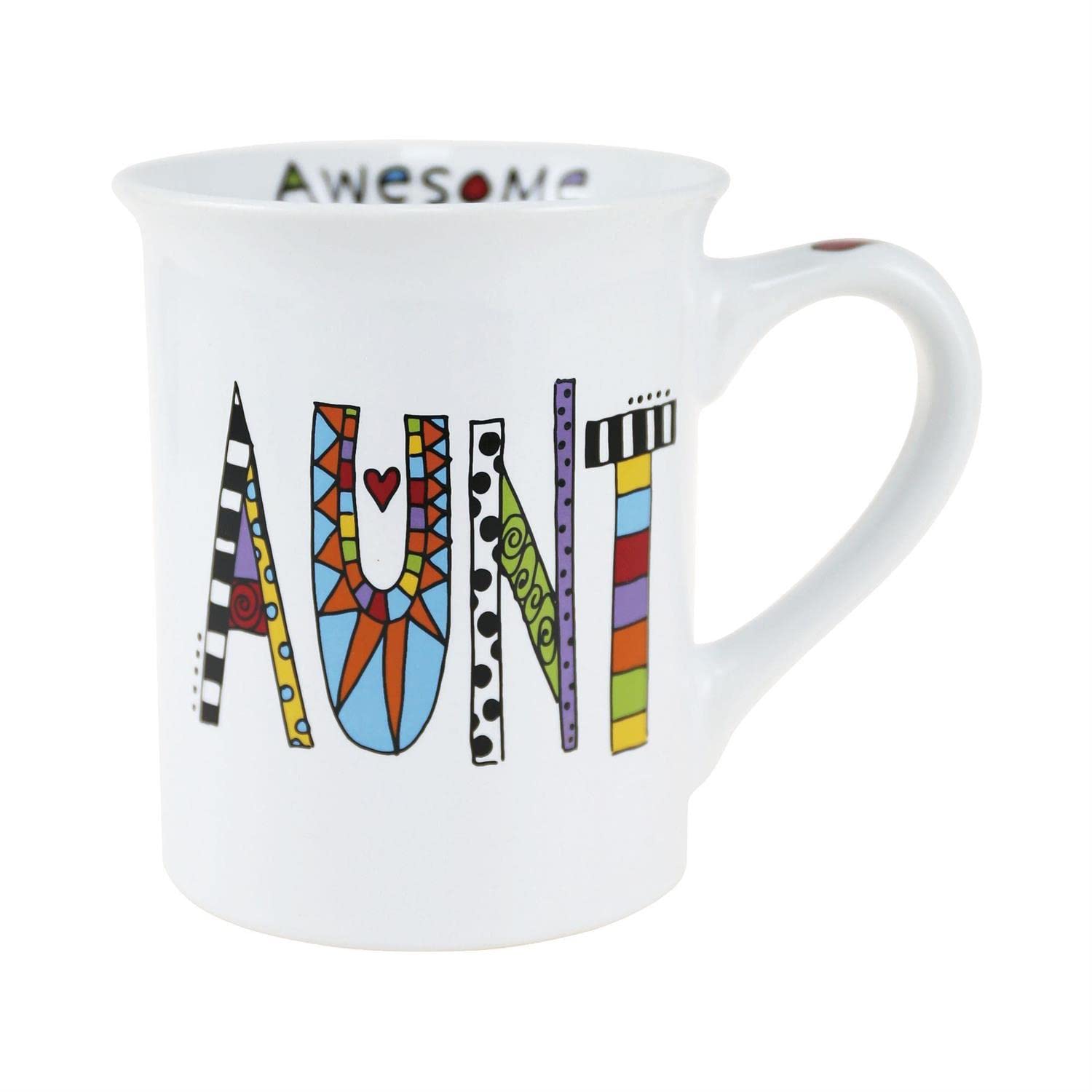 EnescoOur Name is Mud Cuppa Doodles Awesome Aunt Coffee Mug, 16 Ounce, Multicolor