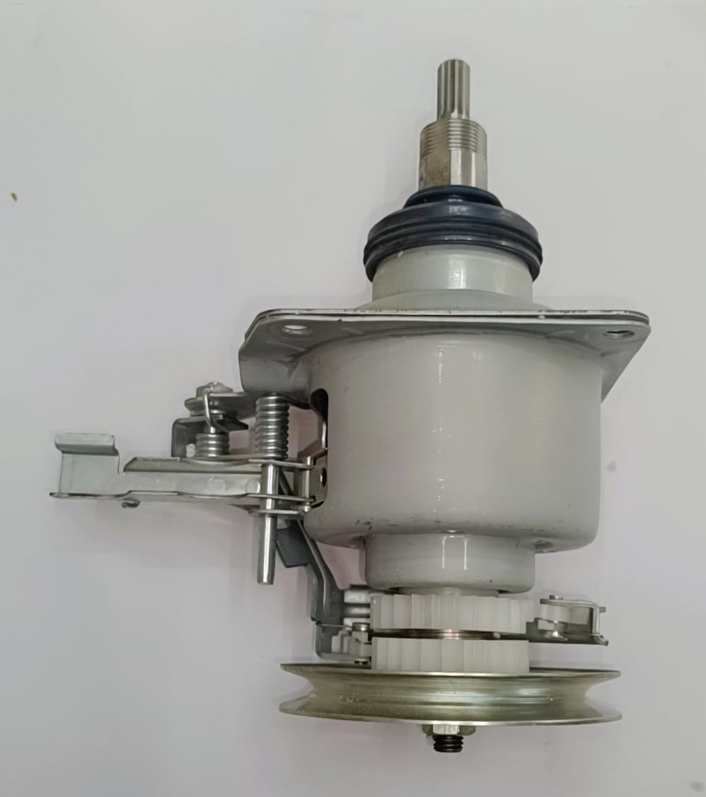 Washing Machine Gearbox Transmission Assembly, Spin Shaft with Pulley and Brake Mechanism-image-2
