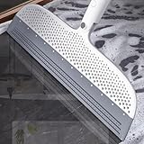 Magic Broom Floor Squeegee Pet Hair Remover, Silicone Squeegee Broom for Floor, 51.77' Long Handle for Carpet, Bathroom Tile, Hardwood, Fur,Garage, Liquid Spills, Fine Dust