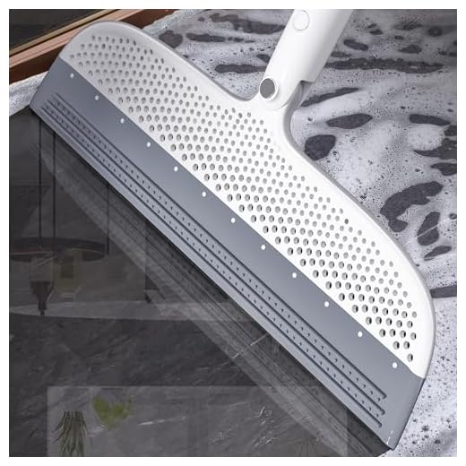 Magic Broom Floor Squeegee Pet Hair Remover, Silicone Squeegee Broom for Floor, 51.77" Long Handle for Carpet, Bathroom Tile, Hardwood, Fur,Garage, Liquid Spills, Fine Dust