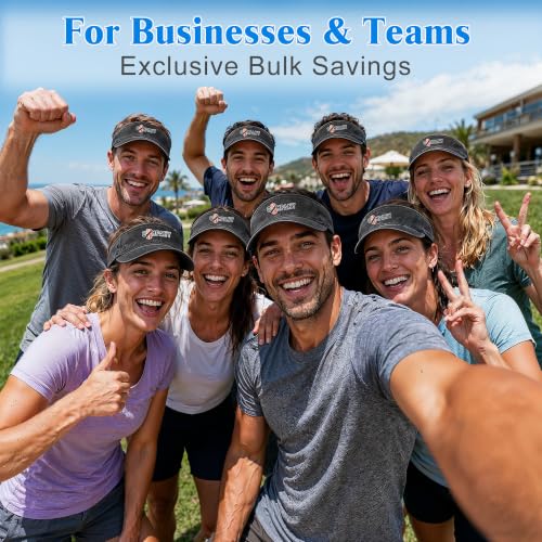 Image of Custom Visor Hat for Men Women Personalized Design Your Own Text Logo Adjustable Sport Baseball Cap
