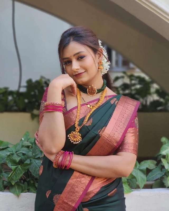 Image of Flosive Women's Cotton Saree With Blouse Piece