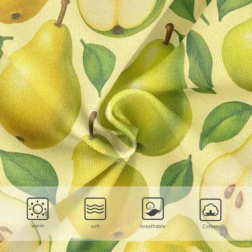 Joisal Stylized Sliced Pears Yellow Cute Panties Girl Girls Underwear Toddler Cotton Funny Briefs Kids Undies 2t3