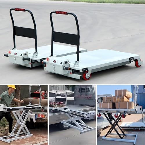 Tabella di sollevamento idraulica elettrica di forbici per magazzini, logistica e supermercati