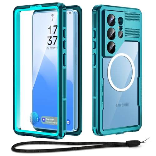 Coque Samsung S26 Ultra Beeasy imperméable et antichoc 360 avec verre trempé bleu
