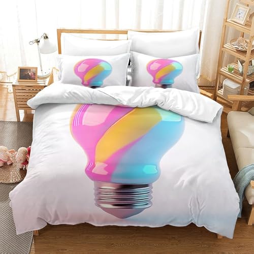 Housse de couette 3D microfibre léger et respirant avec zip - 3