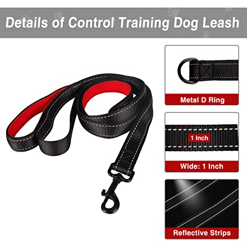 Kytely Heavy Duty Dog Leashes With 2 Padded Handles, 5 Ft Double Handle Dog Leash, Reflective Walking Training Lead, Durable Traffic Leashes For Large, Medium & Small Breed Dogs, Black #TOP4