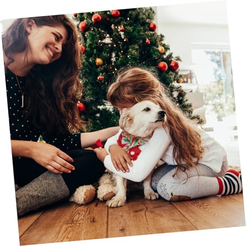 Disfraz de Navidad para perros con bufanda y abrigo de franela miniatura 5
