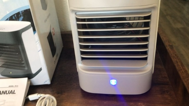 Image of Portable Air Conditioners, 3-IN-1 Mini Evaporative Air Cooler | Top-fill Tank, 3Speeds&3 Modes, 7H Cooling, 100 Oscillation, 7 Color Lights, Type-C Powered, Whisper-Quiet for Bedroom, Desk