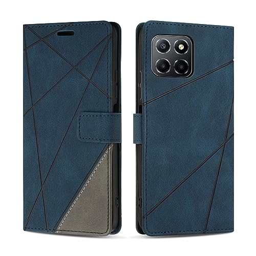 SONWO Case for Honor X6, PU Leather Flip Wallet Case Magnetic Closure Cover Card Slots Phone Case for Honor X6, Blue