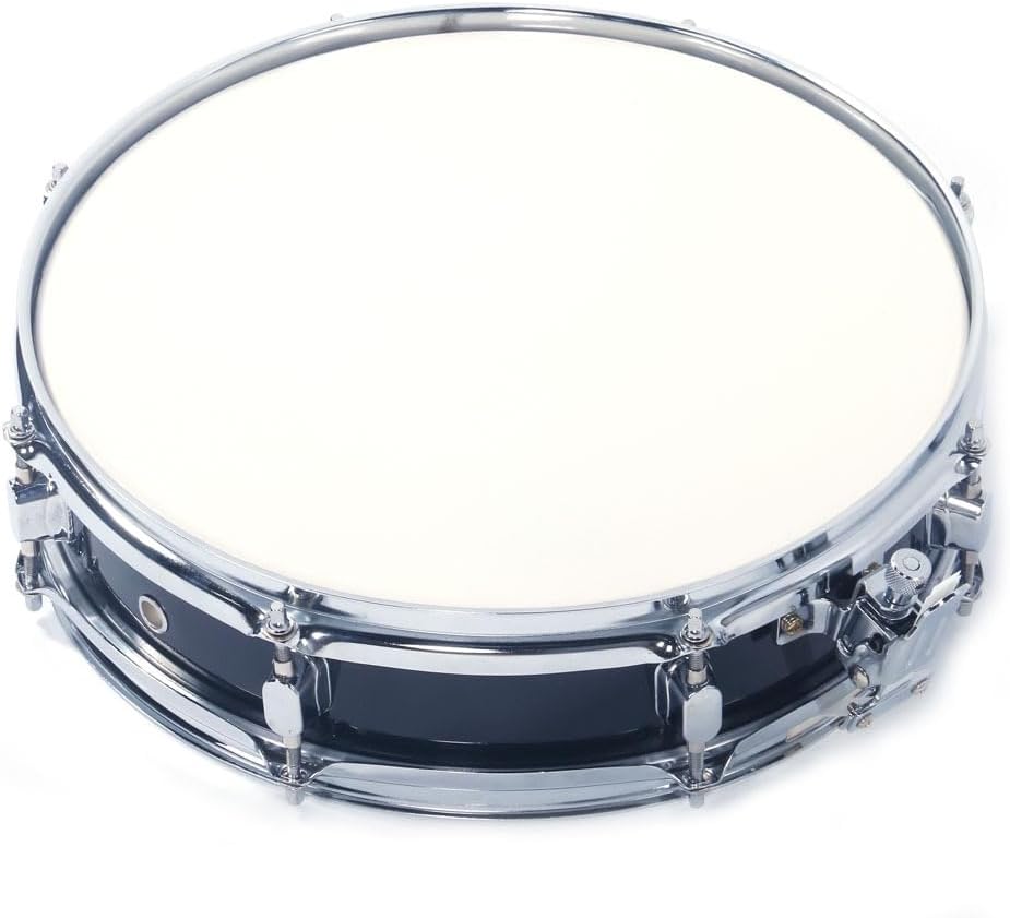 Professional Snare Drum Set, Black, 13x3.5 Inch, with Drumsticks, Drum Key, and Strap