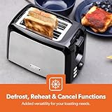 Geepas 2 Slice Bread Toaster with 7 Level Browning Control | Removable Crumb Tray, Defrost, Reheat & Cancel Function, Cord Storage | 750W, Black (Renewed) - Image 6