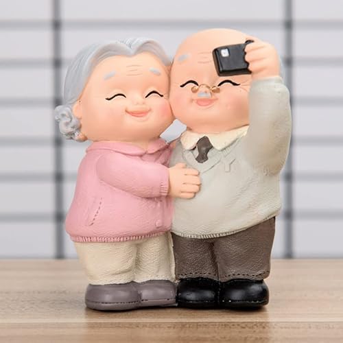 Miniatura 7 de Figuras de pareja de ancianos cariñosos, figura de pareja mayor, figuras de pasteles, abuelos, figuras antiguas, pastel, abuela, abuelo, adorno