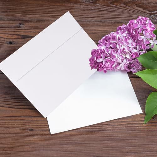image for Janvale 5x7 Envelopes 50 Pack, A7 White Envelopes for Invitations, 5 1