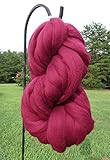 Burgundy Wine Wool Top Roving Fiber Spinning, Felting Crafts USA (1oz)