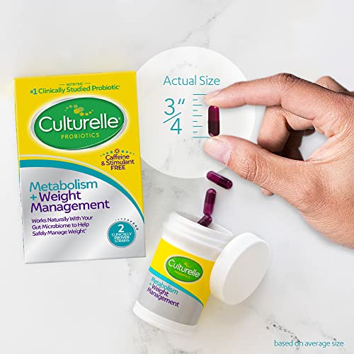 Culturelle Healthy Metabolism + Weight Management Probiotic Capsules (Ages 18+) – 30 Count – Helps Safely Manage Weight & Promote The Metabolism Of Fats, Carbs & Proteins – Caffeine & Stimulant Free #TOP4