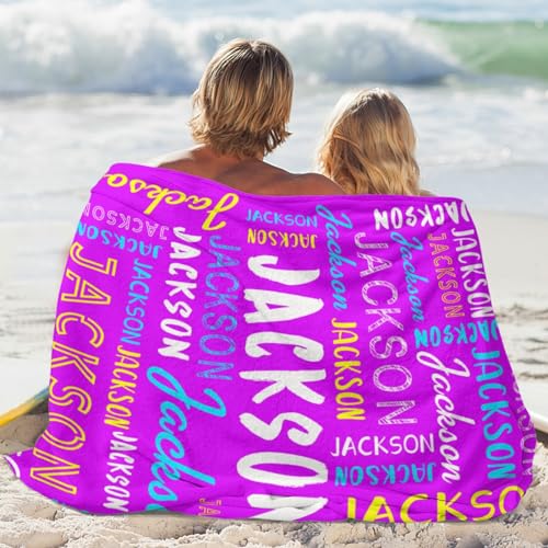 Personalized Name Blanket Customized Baby Blankets for Girls Boys Adults Monogrammed Blankets and Throws Christmas Birthday Mothers Fathers Valentines Day Gift