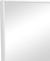 Vista 24 de Deco 79 Espejo de pared simplista de madera con marco minimalista fino, 24 x 1 x 24 pulgadas, blanco