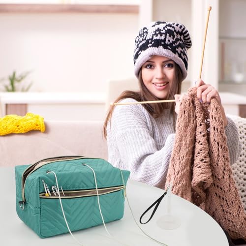 Image of Yarn Storage Bags Crochet Bag Organizer Wrist Yarn Holder for Crochet Accessories