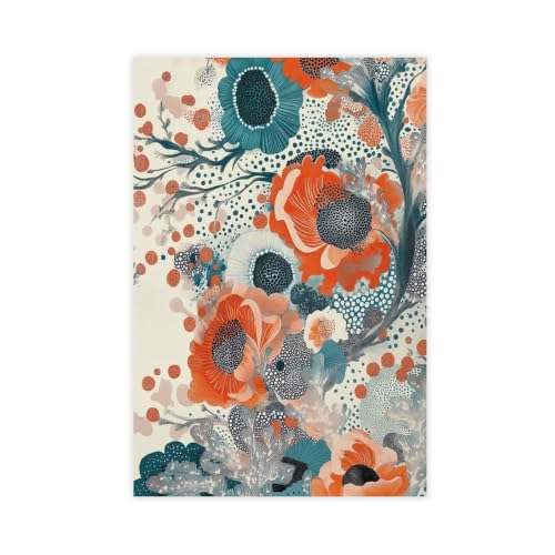Art mural japonais sur toile de 50x75 cm avec impression florale