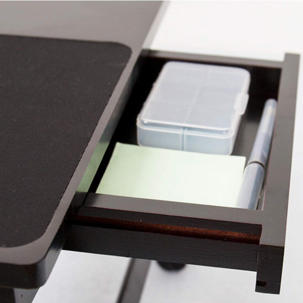 Supporto da tavolo pieghevole in bambù con cassetto, versatile vassoio da letto per giochi e postazione di lavoro efficiente sul letto, perfetto per notebook e laptop