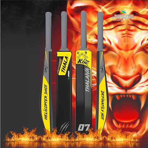 Jaspo Thala Cricket bat Hard Plastic Tennis Cricket Full Size Bat (35” X 4.5” inch) for All Age Groups (THALA) 6 51B eoa3nOL