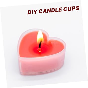 LIGHTAOTAO Heart Shape Candle Wick Accessory Set for Candle Making with Plastic and Aluminum Containers for Holiday and Thanksgiving DIY Crafts