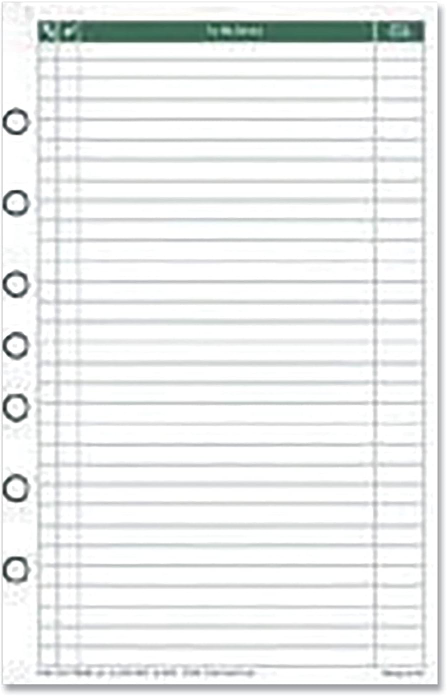 Day-Timer Lined To Be Done Pages, Loose-Leaf, Desk Size, 5 1/2 x 8 1/2 Inches , 2-Pack (87238)