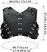 Jeruikayu Medieval Faux Leather Breastplate, Vintage Roman Knight Shooter Armor, Adjustable Armor Armor Short Vest.