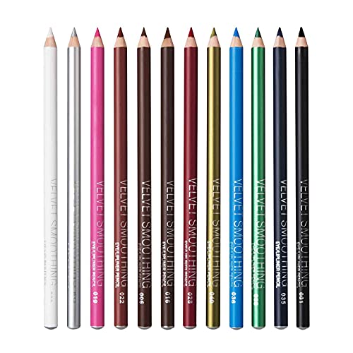 SUMEITANG 12 Colors Eyeliner Pencil Set, Colorful Gel Eye Liner, Colored Eyeshadow Pen, Easy to Color, Waterproof Long Lasting for Women Professional Eye-Makeup
