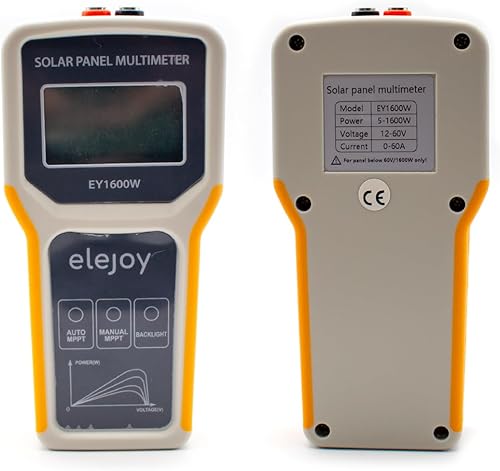 Miniatura 3 de Probador de panel solar multímetro fotovoltaico Actualización EY1600W con LCD ultra claro, MPPT inteligente Circuito abierto Voltaje Solución de