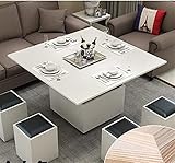 Ligero, fácil de mover. ZOYAFA Mesa de centro multifuncional de elevación, plegable la mesa de té, mesa de almacenamiento, mesa de té (color: 120 cm)