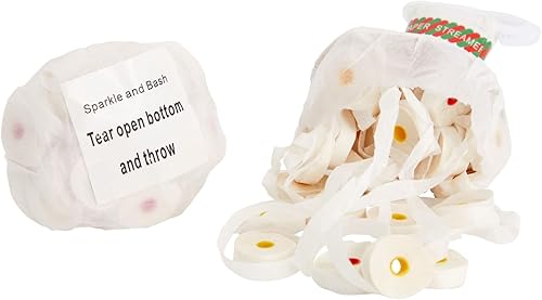 Miniatura 7 de Sparkle and Bash Serpentinas blancas sin desorden para fiesta de cumpleaños, recepción de boda, gran apertura (paquete de 30) - Decoraciones de boda