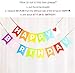 LOVENJOY Pre-strung Assembled Happy Birthday Banner Rainbow Bunting Decorations, Durable Felt Fabric Reusable