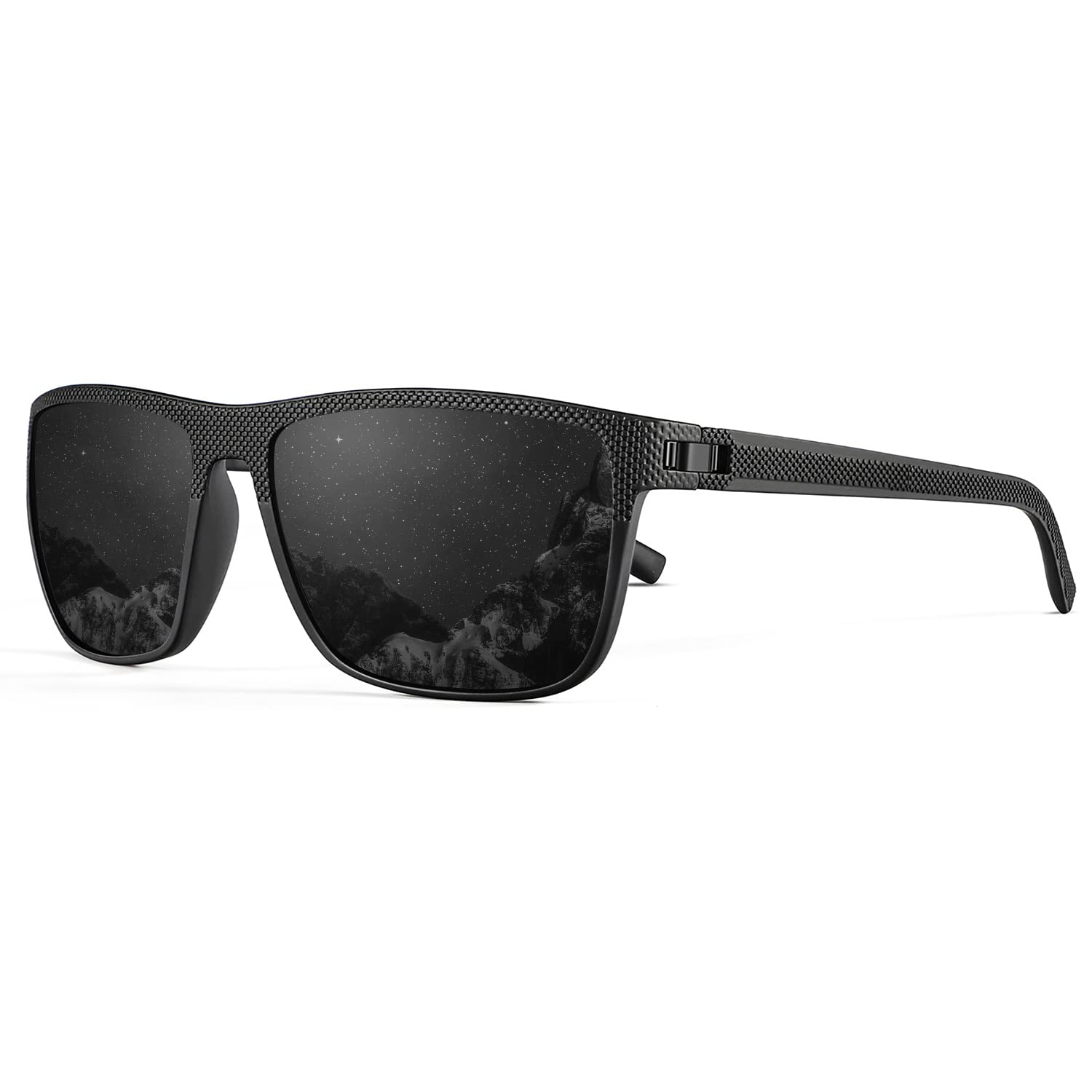 HENGOSEN Sonnenbrille Herren Polarisiert, Vintage Rechteckig Polarisierte Sonnenbrille Outdoor Sportarten Sonnenbrillen UV400 Schutz