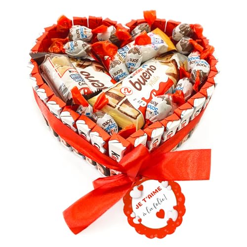 Onza Chocolat paques Kinder - Oeuf de paques Schokobons, Kinder Bueno Surprise, Happy Hippo - Chocolat pâques enfant - Coffret Cadeau à offrir pour Femme, Homme.