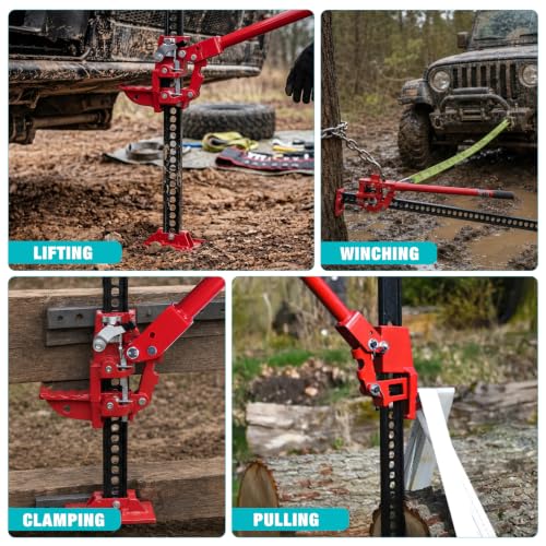 Image of Nilight Farm Jack 33 inch, Utility High Lift Ratcheting Off Road Jack | 7000 lbs /3 Ton Capacity