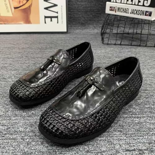 Men's Tassel - Detailed Woven Loafers, Fashionable Casual Footwear - Perfect for Weekend Hangouts, Urban Strolls & Daily Commutes3