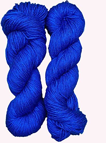 Image of Brilon Deep Blue (200 gm) Wool Hank Hand Knitting Wool /Art Craft Soft Fingering Crochet Hook Yarn, Needle Knitting Yarn Thread dye SM-JLOB