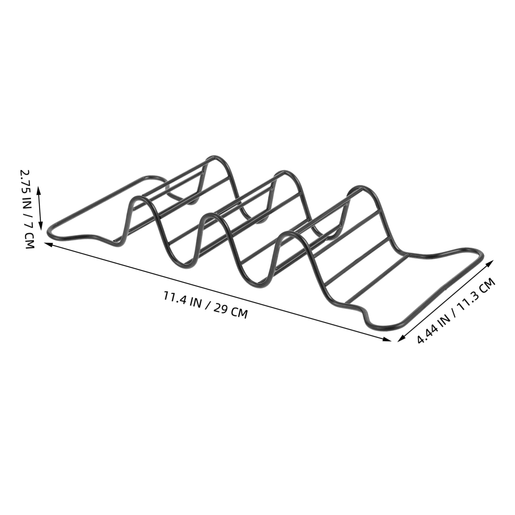 CIYODO Taco Holders Stand Set Sturdy Stainless Steel Taco Holder for Baking Oven Safe Easy Storage Modern Taco Rack for Hard Shells