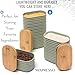 Mixpresso Olive Green Canisters Sets for the Kitchen – 3-Piece Airtight Plastic Sugar Container Set with Bamboo Lids in Three Different Sizes – Decorative Modern Storage Jars for Coffee &Tea